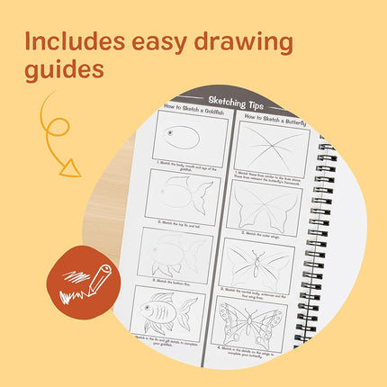 Melissa & Doug Mini Sketch Pad of Paper (6 x 9 inches) - 50 Sheets, 3-Pack