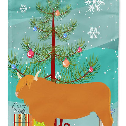 Caroline's Treasures BB9187GF Highland Cow Christmas Flag Garden Size, Small, multicolor
