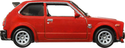 Hot Wheels Premium Car Culture Collectible Toy Car, 1:64 Scale Die-cast '73 Honda Civic Custom, Japan 4 Historic Vehicle with Real Riders Tires