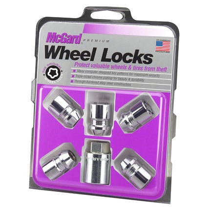McGard 24557 Chrome Cone Seat Wheel Locks (M12 x 1.5 Thread Size) - Set of 5