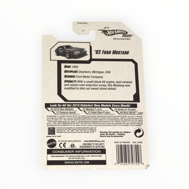 Hot Wheels '92 Ford Mustang, HW Permance '10 105/240 [red]