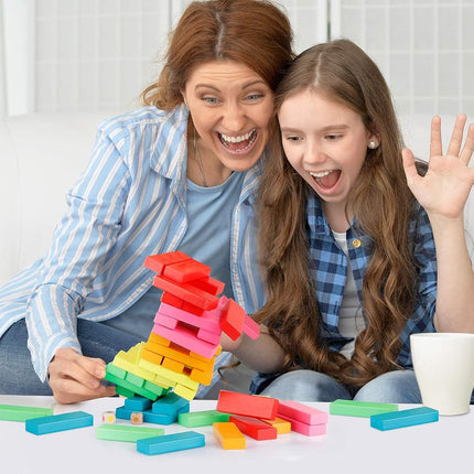 Coogam Wooden Blocks Stacking Game with Storage Bag for Toddlers