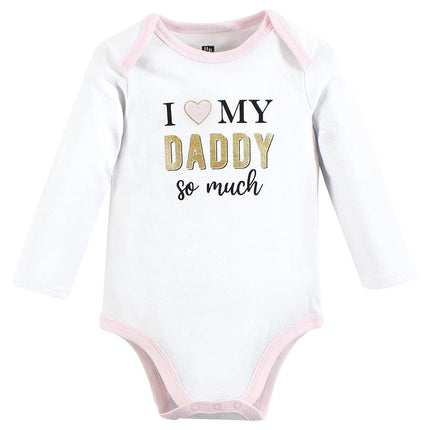 Hudson Baby Grenouillères unisexe à manches longues en coton, Daddys Princess, 9-12 mois
