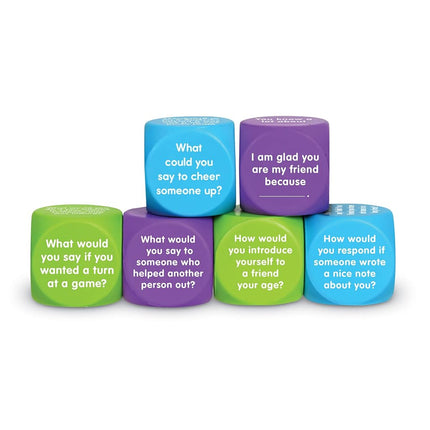 Learning Resources Be Kind Cubes, Autism Learning Materials, Speech Therapy Materials, Social Emotional Learning Toys and Games for Kids, 6 pieces, Ages 5+