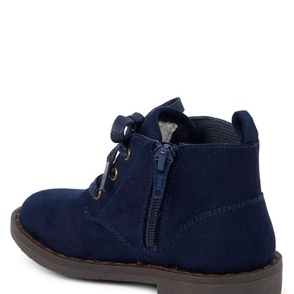Botines cortos de niño y bebé Gymboree, azul marino, 3 anchos para niño grande