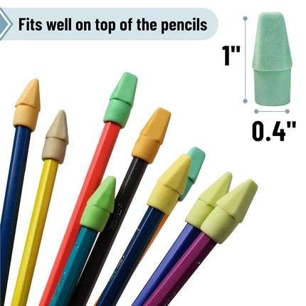 Mr. Pen- Pencil Erasers Toppers, 500 Pack, Colorful, Latex Free, No Smudge, Mr Pen Erasers for Pencils