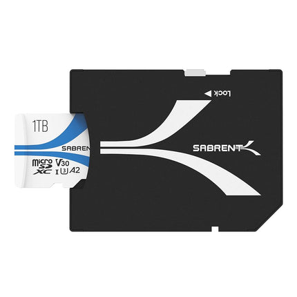 SABRENT Micro SD card 1TB V30, SD card UHS-I A2, memory card Micro SDXC, Class 10, U3, Full HD & 8K UHD card, up to 100MB/s for professional photographers, videographers, vloggers (SD-MQ30-1TB)