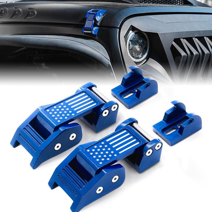 Xprite U.S. Flag Hood Latches Compatible with 2007