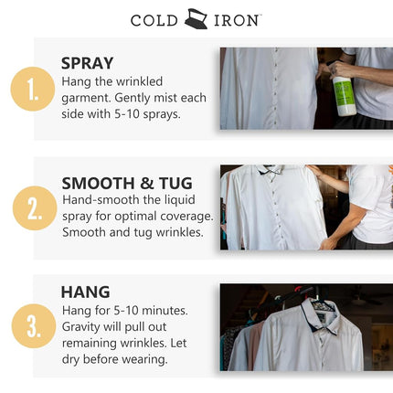 Cold Iron Wrinkle Releaser - 32 Ounce Fragrance Free - Ironing Alternative