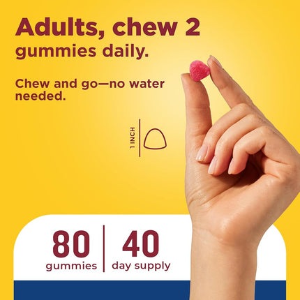 Nature Made Men's Multivitamin + Omega-3 Gummies, 80 Count for Daily Nutritional Support† (Packaging May Vary)