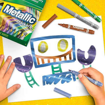 Crayola Metallic Markers, 8 Count