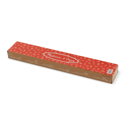 Melissa & Doug Tapis de jeu Circuit de train avec 3 wagons de train en bois à assembler (39 x 36 po, emballage facile à ouvrir)