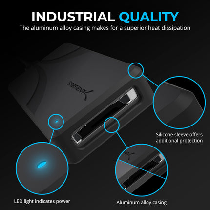 SABRENT USB4 CFexpress Type B Card Reader – 40Gbps Transfer Speed, Aluminum Alloy Body, Detachable USB-C Cable, Silicone Sleeve, OTG Support – Compatible with Cameras, Laptops, and Cages (CR-U4XB)