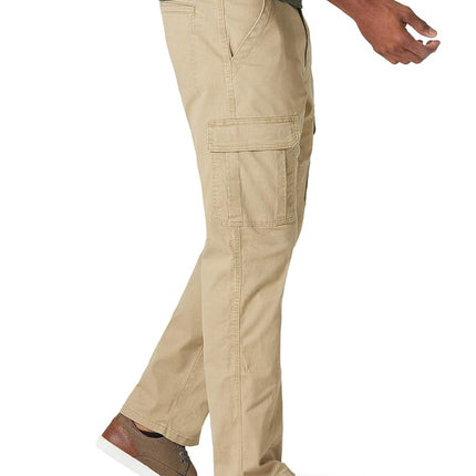 Wrangler Authentics Men's Relaxed Fit Stretch Cargo Pant Casual, Elmwood, 34W x 29L