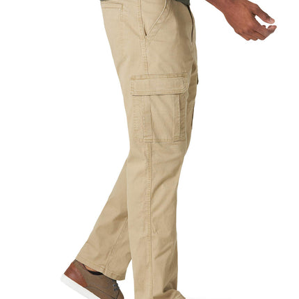 Wrangler Authentics Men's Relaxed Fit Stretch Cargo Pant Casual, Elmwood, 34W x 30L