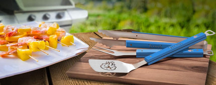 YouTheFan NFL Tennessee Titans Spirit Series 3-Piece BBQ Set, Stainless Steel, 22" x 9"