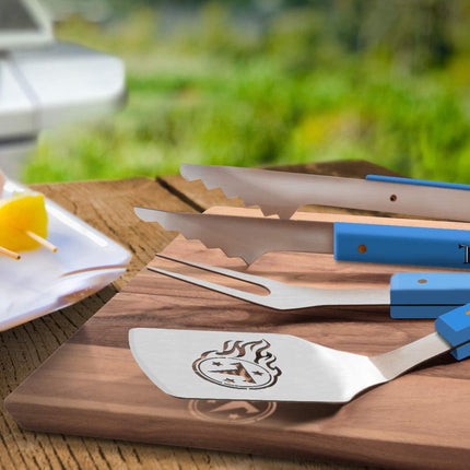 YouTheFan NFL Tennessee Titans Spirit Series 3-Piece BBQ Set, Stainless Steel, 22" x 9"