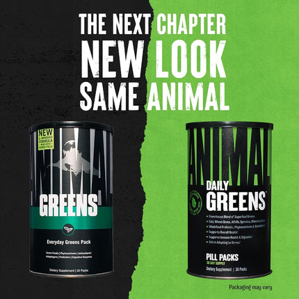 ANIMAL Greens PAK – Your Green Helpers & Daily dose of Green superfood – with spirulina, chlorella & maca for Energy, Immune System, Digestion & Well-Being – 30 Packs