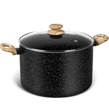 MICHELANGELO Stock Pot with Lid, 10 Quart Large Po