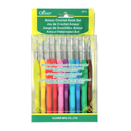 Clover 3672 Amour Crochet Hook Set, Size 10