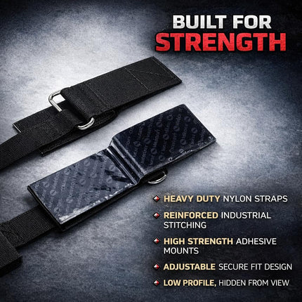 QuakeHOLD! 4520 Universal Flat Screen Safety Straps Black