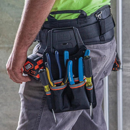 Klein Tools 55918 Tool Belt, Electrician Tool Belt for use with Modular Pouches from Klein Tools Click Lock Modular System, Size M