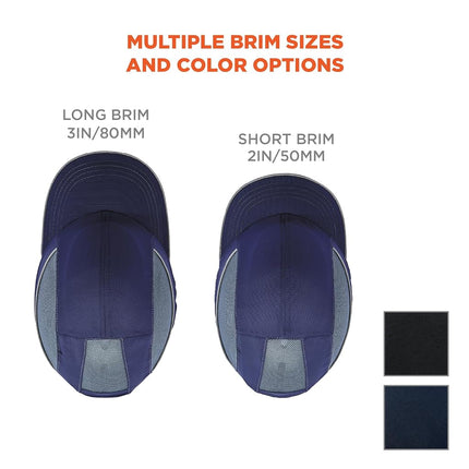 Safety Bump Cap, Baseball Hat Style, Comfortable Head Protection, Long Brim, Skullerz 8950