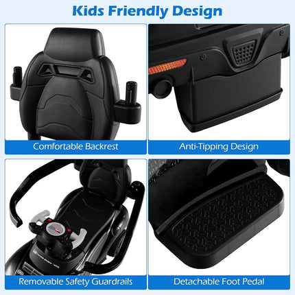 Licensed Toyota Ride on Push Car for Toddlers by INFANS, 3 in 1 Walking Sliding with Removable Guardrails and Handle, Music, Under Seat Storage for Kid (Black)