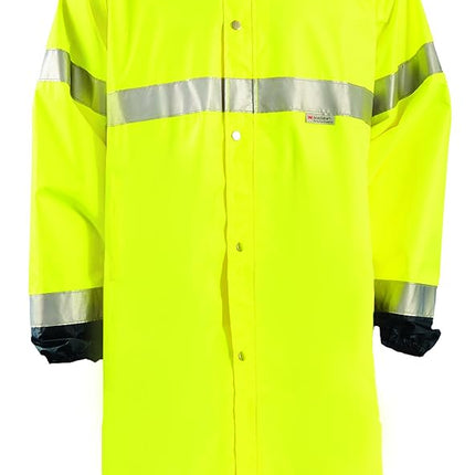 OccuNomix LUX-TJRE-Y3X Premium Breathable Waterproof Rain Jacket, Calf Length, Class 3, Yellow, 3X-Large