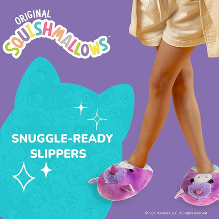 Squishmallows Slippers Plush Lightweight Warm Comfort Soft Aline Slipper House Shoes for Kids and Adults (sizes 11-1 Little Kid / 2-5 Big Kid / 5-10 Adult), Lola the Unicorn, 7-8 Women/5.5-6.5 Men