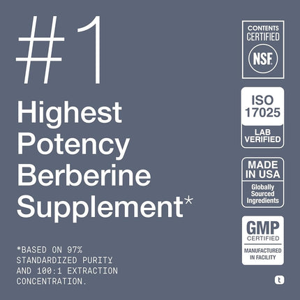 Toniiq NSF Certified Ultra High Strength Berberine HCl from The Himalayas