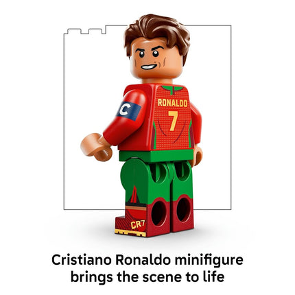 LEGO® Editions Cristiano Ronaldo – Football Highlights 43012 Building Set - Football Decor with Collectable Plaque - Sports Treat Idea for Boys, Girls and Kids - Merch with LEGO Minifigure