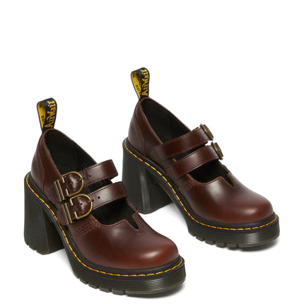 Dr. Martens Women's Eviee Platform, Dark Brown Pul