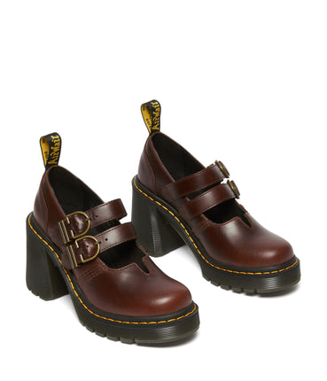Dr. Martens Women's Eviee Platform, Dark Brown Pul