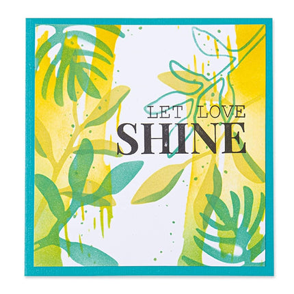 Sizzix Layered Stencils 4PK Watercolor Leaves by Olivia Rose, One Size