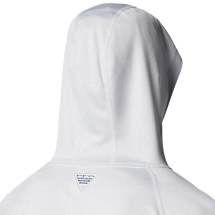Columbia Mens Terminal Tackle Hoodie, Cool Grey/Vivid Blue Logo, S