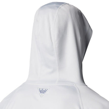 Columbia Mens Terminal Tackle Hoodie, Cool Grey/Vivid Blue Logo, S