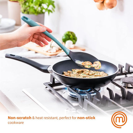 MasterChef Kitchen Utensils Set, Nylon Cooking Utensils Set of 6, Non Toxic & Non Scratch Cooking Tools for Non Stick Cookware incl. Cooking Spoons & Spatulas, Heat Resistant, 6 Piece, Colorful
