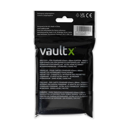 Vault X Exact Fit Inner Sleeves (500 Pack) Clear for Trading Cards