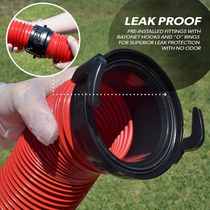 Valterra D04-0115 EZ Coupler 20' Deluxe Bayonet Sewer Hose Kit