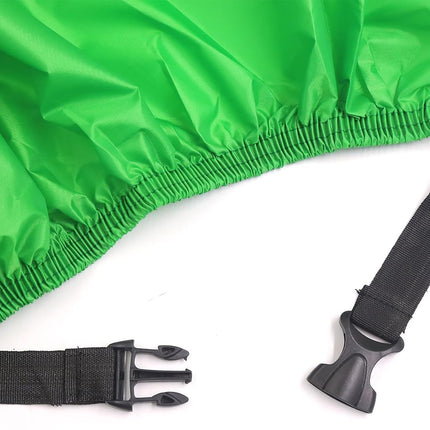 uxcell XXXL 190T Black Green Motorcycle Cover Waterproof UV Protection