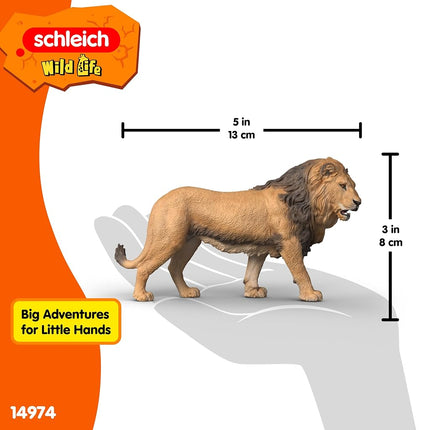 Schleich Wild Life - African Lion Toy Figurine - Kids Ages 3+ | 14974