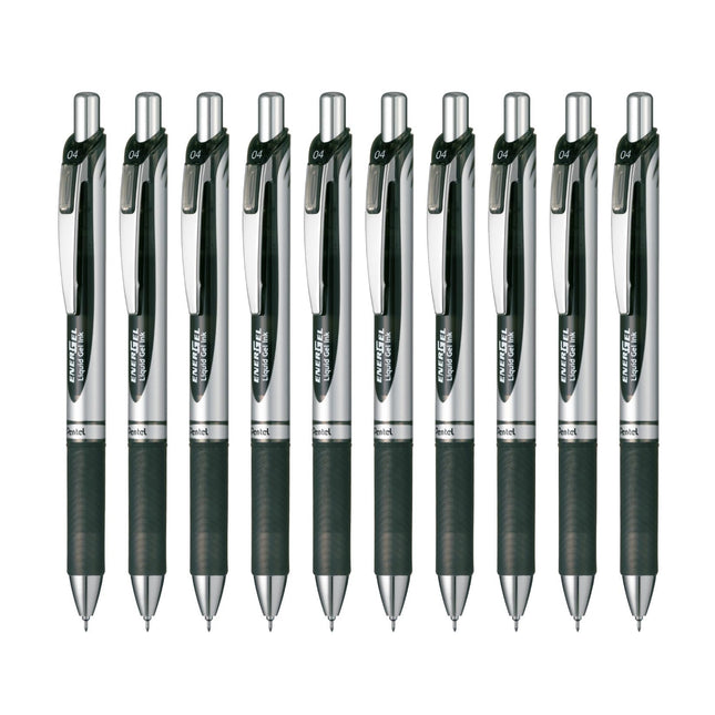 10pcs Pentel BLN74 EnerGel 0.4mm Retractable Liqui