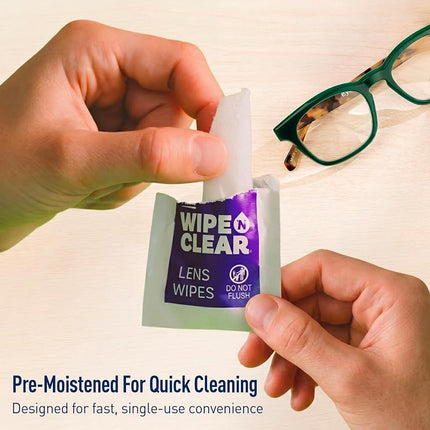 Paños para lentes Flents WIPE'N, transparentes, 75 unidades
