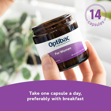 Optibac for Women - Vaginal Live Cultures Supplement - 14 Vegan Capsules