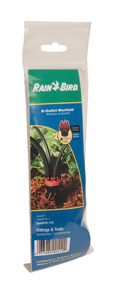 Rain Bird MANIF21PK Drip Irrigation Manifold, Flow Rate, Red/Black, 6-Port, 2 Gallon Per Hour Per Port