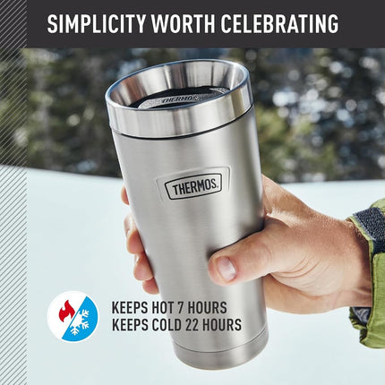 THERMOS ICON Series 16 oz Stainless Steel Tumbler Matte Steel