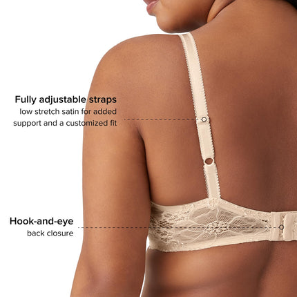 Wacoal Women's Women's French Garden Contour Bra - 85340,Black,38B