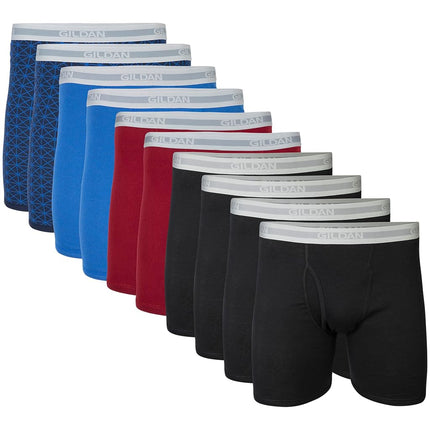Gildan Men's Underwear Boxer Briefs, Multipack, Bl