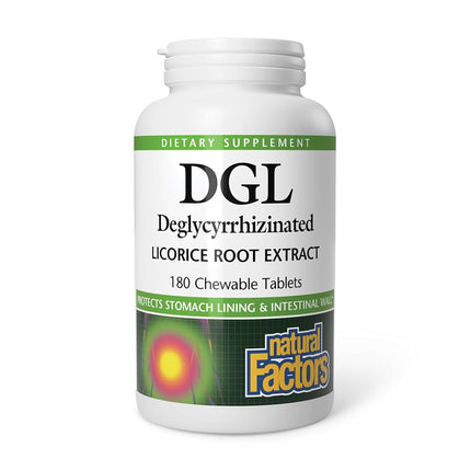 Natural Factors Dgl Licorice Chewable, 400mg, 180 